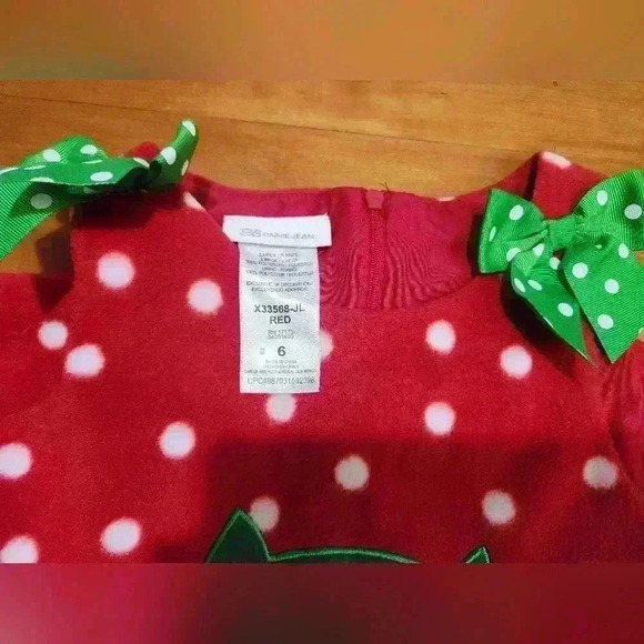 Bonnie Jean Girls Polka Dot Owl Christmas Dress Girls Size 6 - Picture 2 of 6